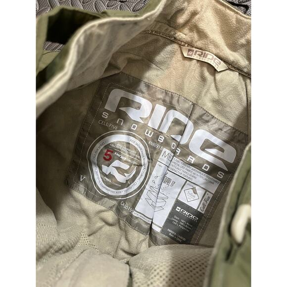 RIDE SNOWBOARDs Men's Snow Pants Ski Snowboarding Cell Five Series Medium Green - Picture 2 of 8